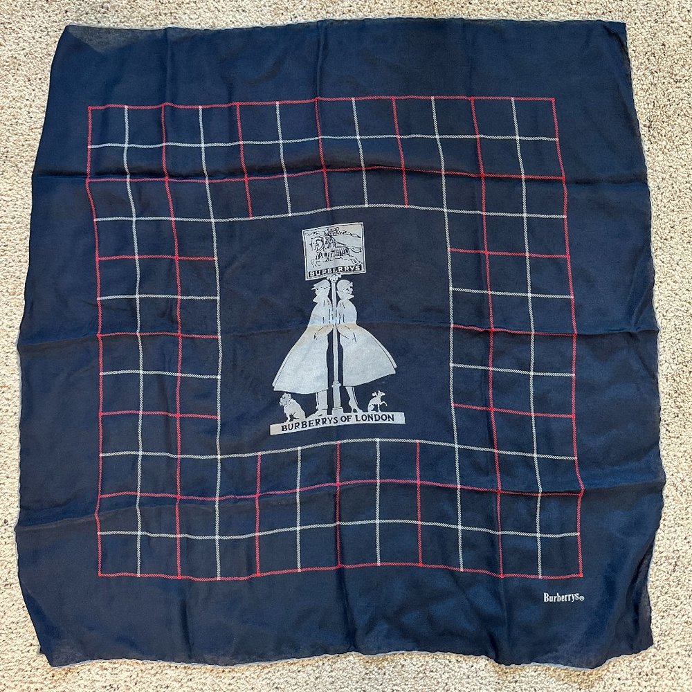 Vintage Burberry Silk Scarf